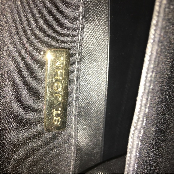 ST. JOHN PAILLETTES BLACK JACKET EXCELLENT CONDITION  MATCHING BAG PAILLETTES - Picture 11 of 13